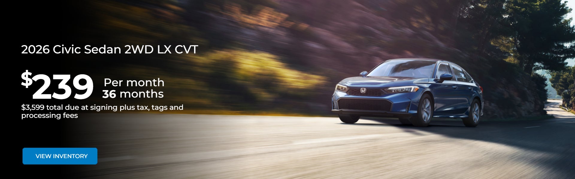 2026 Civic Sedan 2WD LX CVT