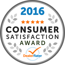 2016 Consumer Satisfaction Award - DealerRater