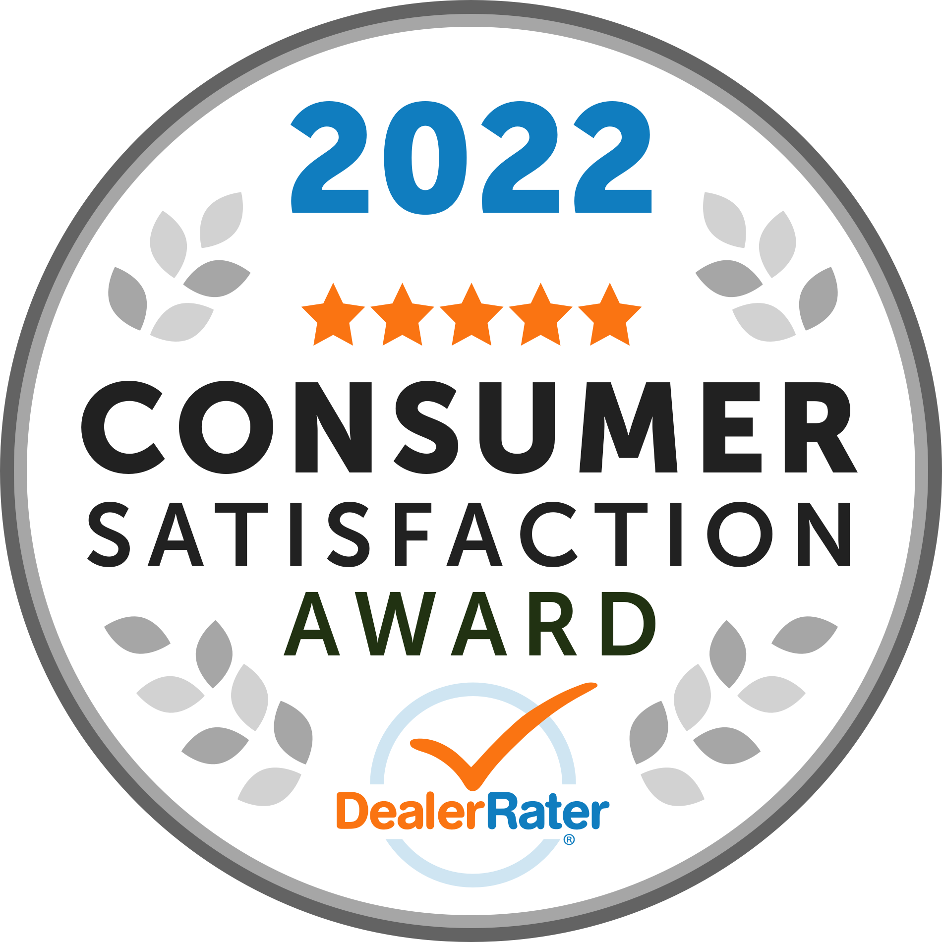 2022 Consumer Satisfaction Award - DealerRater